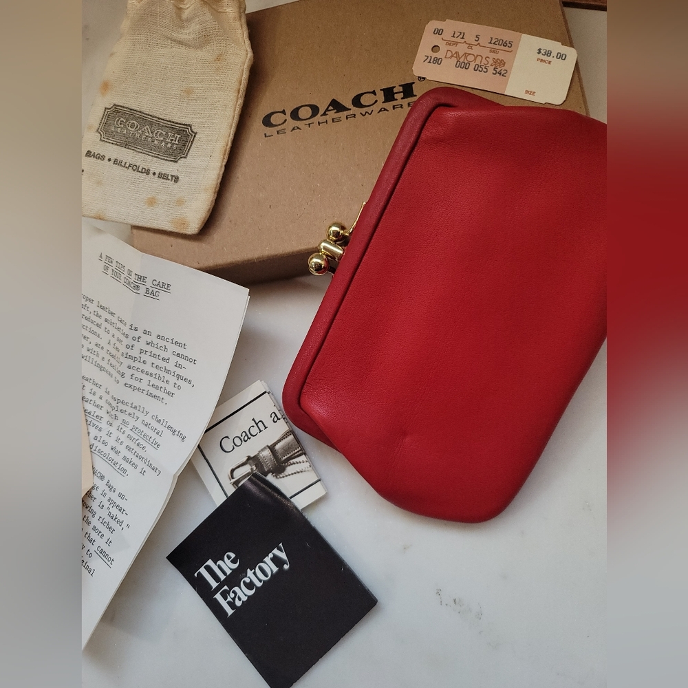 Rare Vintage Coach 80s Double Purse NIB ❤️‍🔥